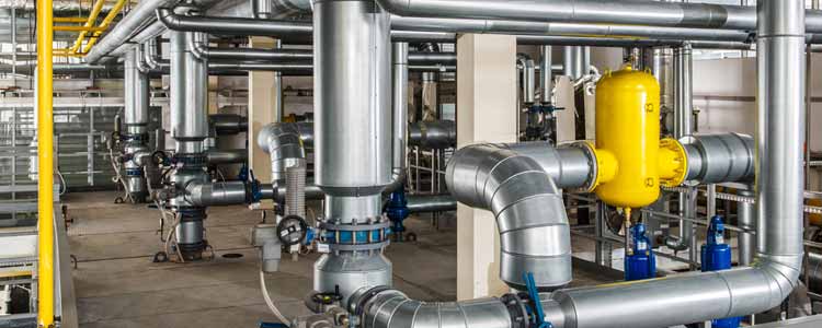 Heating system - piping in line